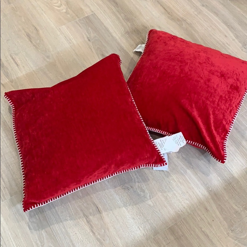 Set of 2 20/20 red pillows
